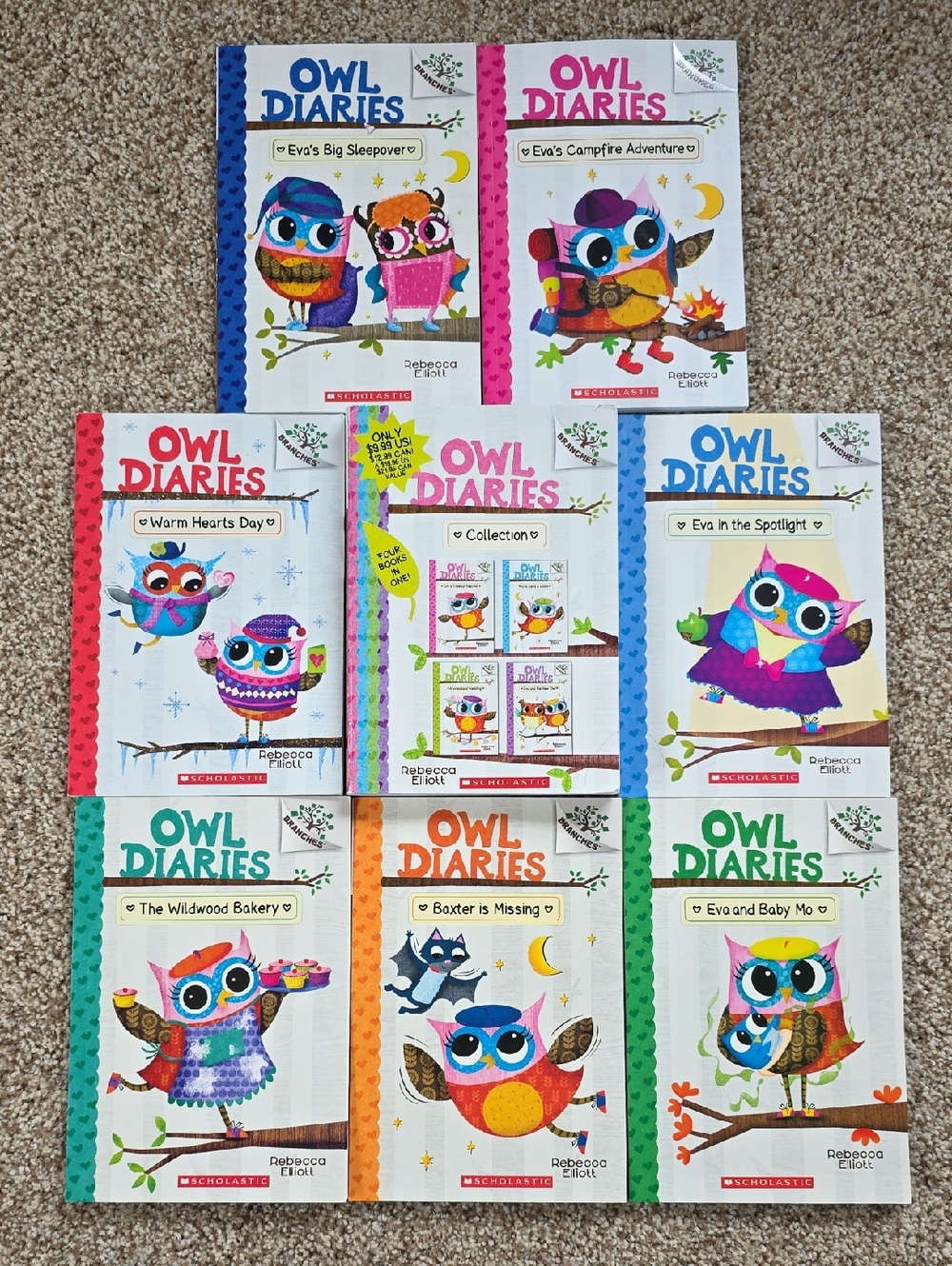 Owl Diaries Chapter Book Set By Rebecca Elliott - Set Of 11 Stories